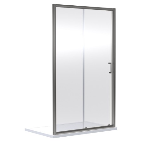 Brushed Pewter Rene 6mm Sliding Shower Doors
