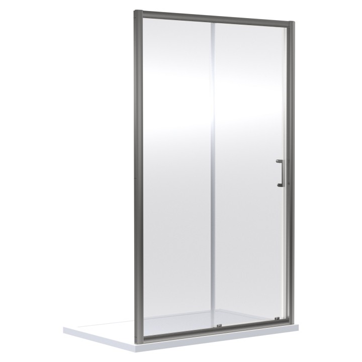 Brushed Pewter Rene 6mm Sliding Shower Doors