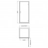 Brushed Pewter Rene 6mm Hinged Shower Doors 700mm to 900mm (w) - 4 Sizes