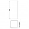 700mm to 1000mm (w) Rene Brushed Pewter 6mm Side Panels for Shower Enclosures - 5 Sizes