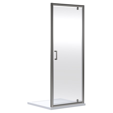 Brushed Pewter Rene 6mm Pivot Shower Door
