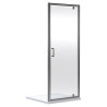 Brushed Pewter Rene 6mm Pivot Shower Door