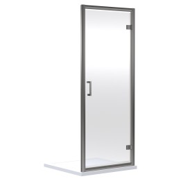 Brushed Pewter Rene 6mm Hinged Shower Door