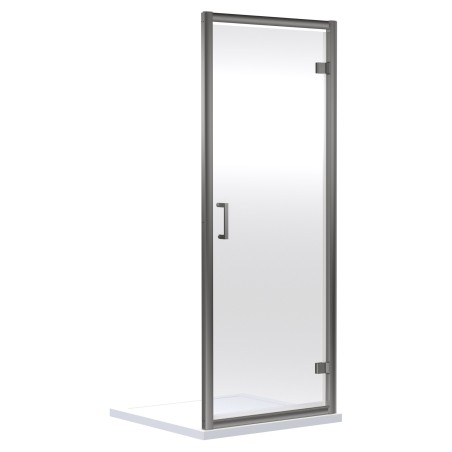 Brushed Pewter Rene 6mm Hinged Shower Door