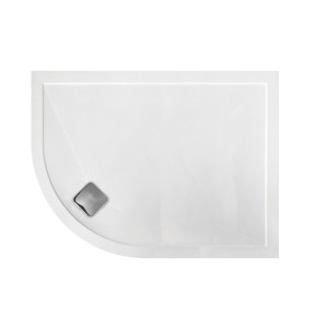 28mm Anti-Slip Ultra-Slim Offset Quadrant Shower Tray Includes Chrome Waste (Left or Right Hand) - 1200mm (L) x 800mm (W)
