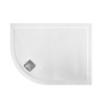28mm Anti-Slip Ultra-Slim Offset Quadrant Shower Tray Includes Chrome Waste (Left or Right Hand) - 1200mm (L) x 800mm (W)