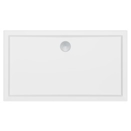 40mm Low Profile Rectangular Shower Trays Includes Waste - White