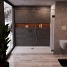 40mm Low Profile Rectangular Shower Trays Includes Waste - White - closeup