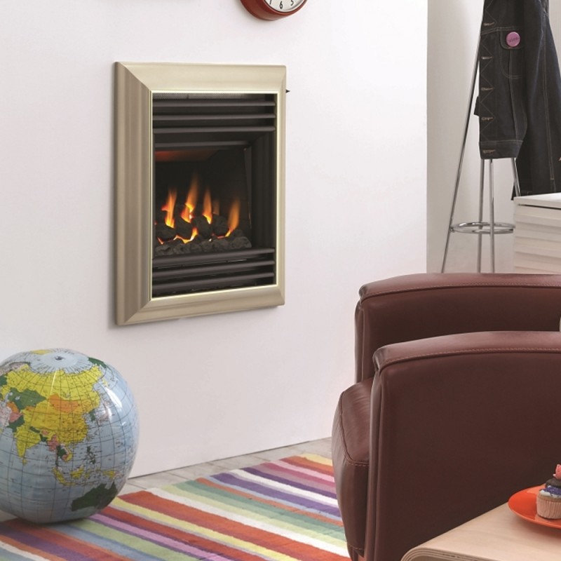 Valor "Harmony" Champagne Wall / Inset Homeflame Gas Fire - Insitu