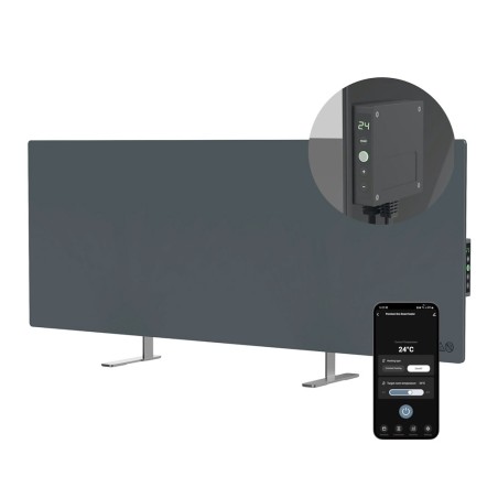 AENO 700W Smart LED Wifi Grey Glass Infrared Panel Heater