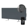 AENO 700W Smart LED Wifi Grey Glass Infrared Panel Heater