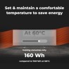 AENO Smart LED Wifi Grey Glass Infrared Reversible Panel Heater 700W