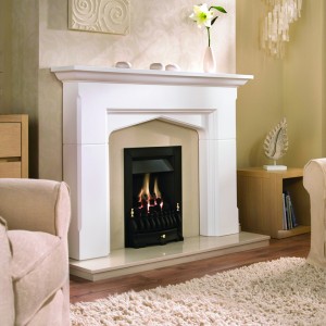 Valor "Blenheim" Black Slimline Inset Homeflame Gas Fire