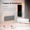 AENO Smart LED Wifi Grey Glass Infrared Reversible Panel Heater 700W