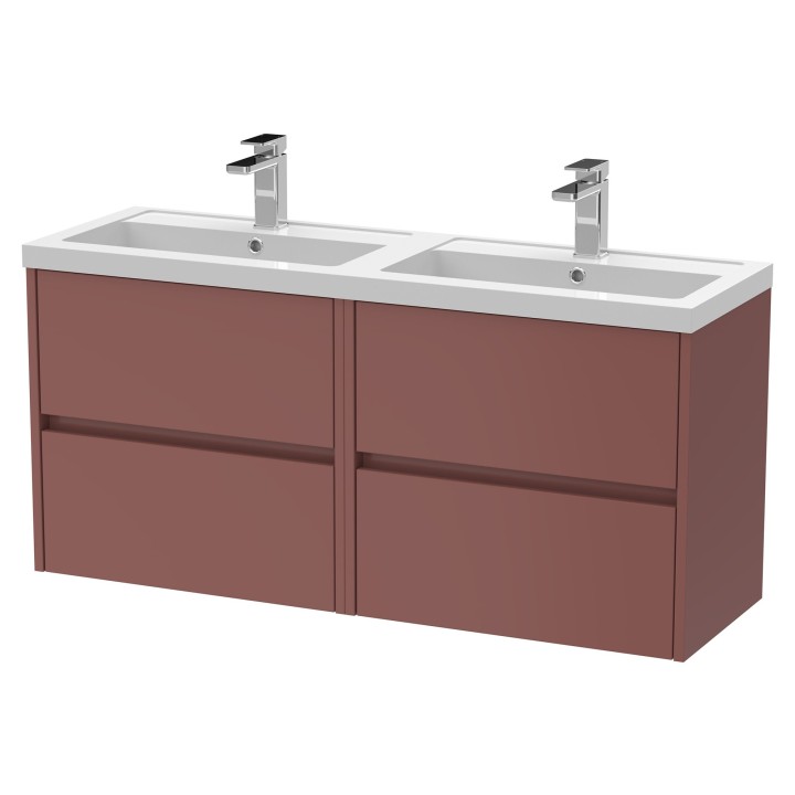 Havana 1200mm Wall Hung Four Drawer Double Basin Vanity Units