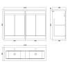 Havana 1200mm Freestanding Cupboard Vanity Units
