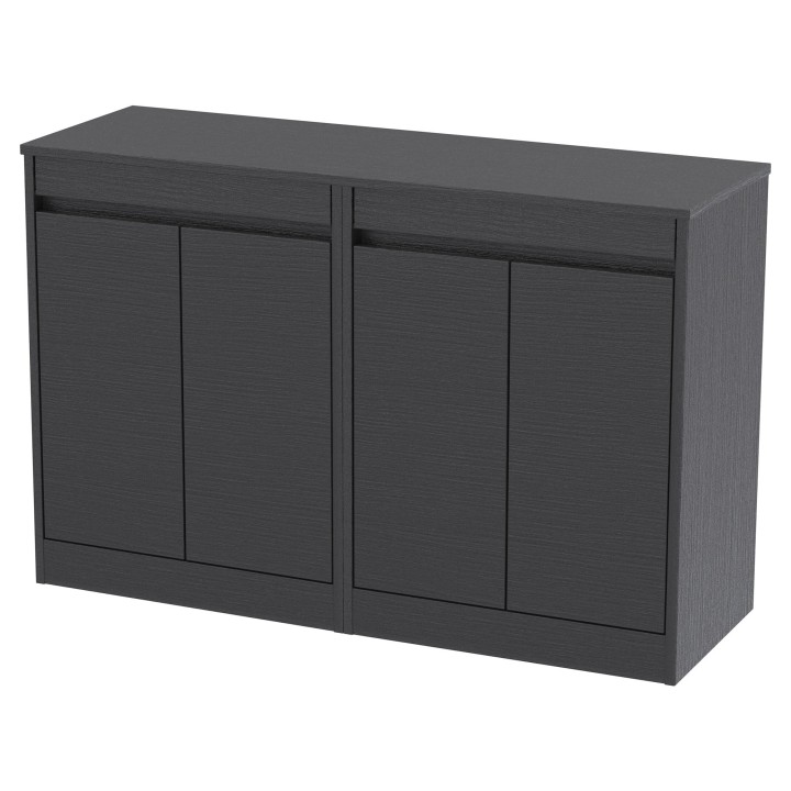Havana 1200mm Freestanding Double Countertop Cupboard Vanity Units