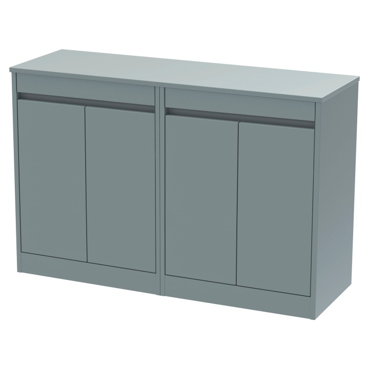 Havana 1200mm Freestanding Double Countertop Cupboard Vanity Units