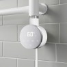 White Cleo Slimline Round Smart - closeup