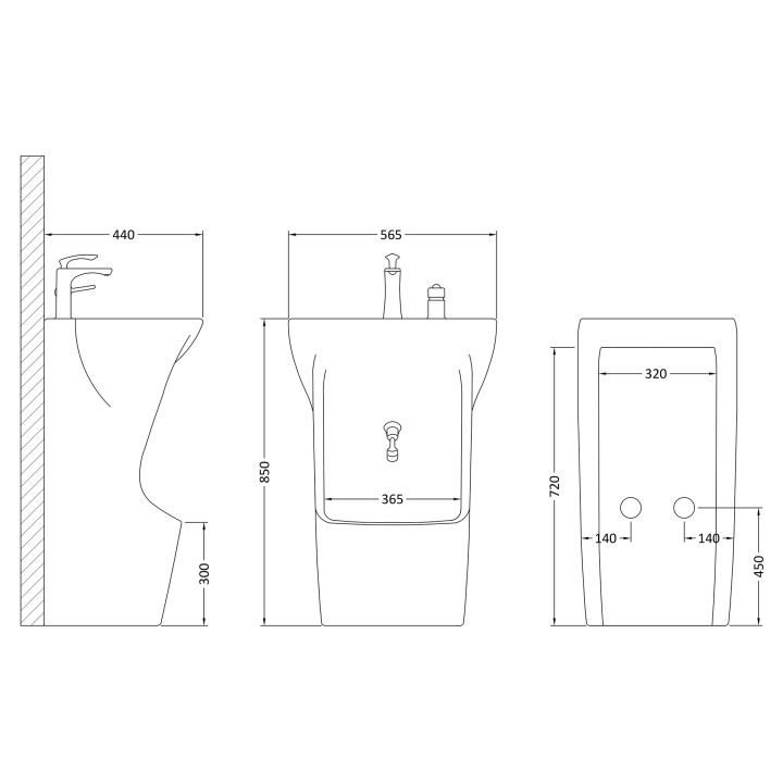 Wudu Ceramic Sink and Foot Wash Basin