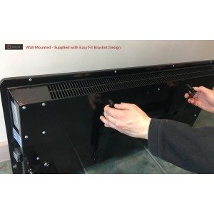 1000W "Nova Live R" Black Electric Panel Heater - 500mm(w) x 400mm(h)