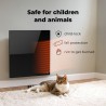 AENO Smart LED Wifi Black Glass Infrared Reversible Panel Heater 500W