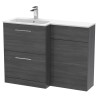 Arno 1100mm Freestanding Bathroom Combination Drawer Vanity Unit – Basin & WC Set