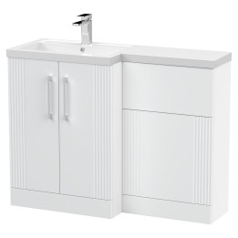 Deco 1100mm Freestanding Bathroom Combination Drawer Vanity Unit – Basin & WC Set