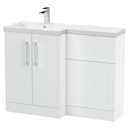 Deco 1100mm Freestanding Bathroom Combination Drawer Vanity Unit – Basin & WC Set