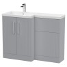 Deco 1100mm Freestanding Bathroom Combination Drawer Vanity Unit – Basin & WC Set
