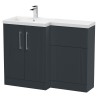 Deco 1100mm Freestanding Bathroom Combination Drawer Vanity Unit – Basin & WC Set