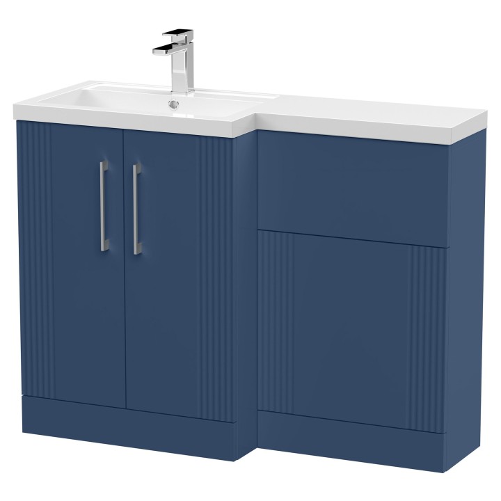 Deco 1100mm Freestanding Bathroom Combination Drawer Vanity Unit – Basin & WC Set