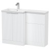 Fluted 1100mm Freestanding Bathroom Combination Drawer Vanity Unit – Basin & WC Set