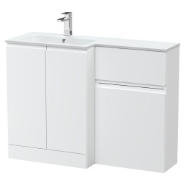 Urban 1100mm Freestanding Bathroom Combination Drawer Vanity Unit – Basin & WC Set