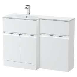Urban 1100mm Freestanding Bathroom Combination Drawer Vanity Unit – Basin & WC Set