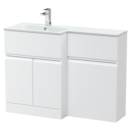 Urban 1100mm Freestanding Bathroom Combination Drawer Vanity Unit – Basin & WC Set
