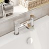 Cyprus Fluted Chrome Twin Lever Deck Mounted Bath Filler Tap