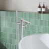 Cyprus Chrome Freestanding Fluted Single Lever Bath/Shower Mixer & Hand Shower