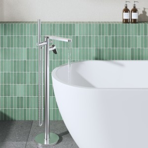Cyprus Chrome Freestanding Fluted Single Lever Bath/Shower Mixer & Hand Shower