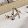 Aztec Chrome Deck Mount Mono Basin Mixer Tap & Waste - Insitu