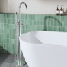 Aztec Chrome Freestanding Single Lever Bath/Shower Mixer & Hand Shower - Insitu