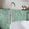 Aztec Chrome Freestanding Single Lever Bath/Shower Mixer & Hand Shower - Insitu