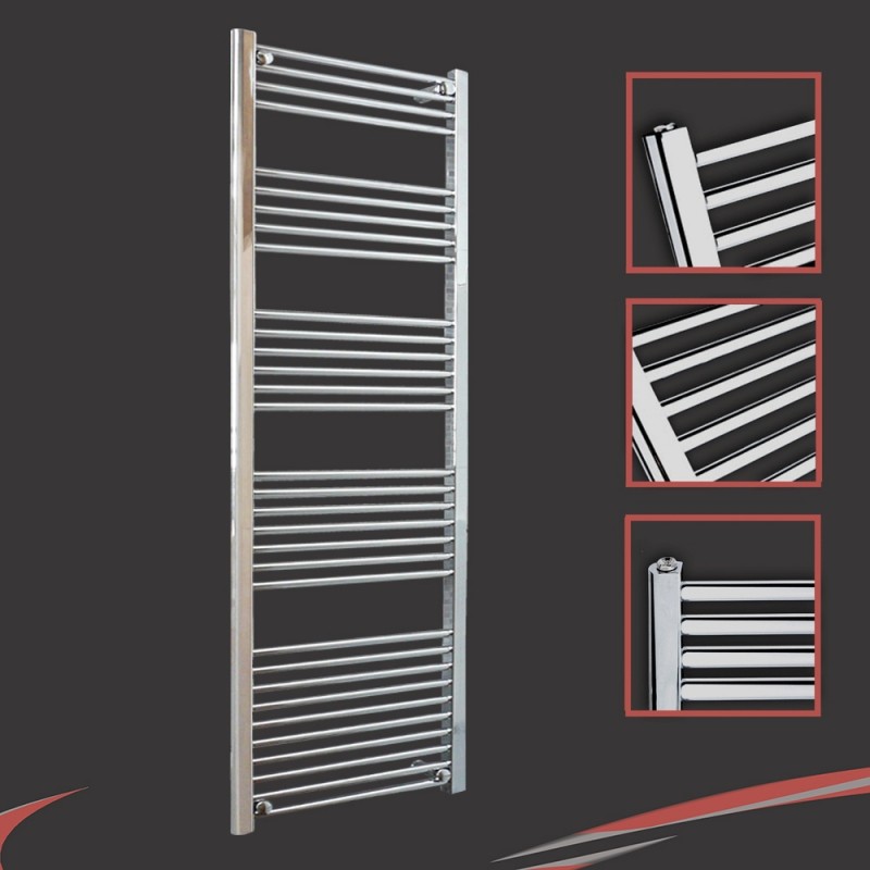 600mm  x 1600mm Straight Chrome Towel Rail