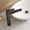 Arvan Matt Black High-Rise Mono Basin Mixer Tap - Insitu