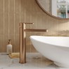Arvan Brushed Bronze High-Rise Mono Basin Mixer Tap - Insitu