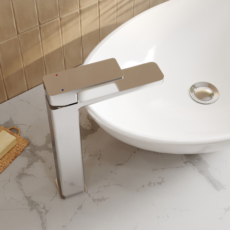 Windon Chrome High-Rise Mono Basin Mixer Tap - Insitu