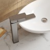 Windon Brushed Pewter High-Rise Mono Basin Mixer Tap - Insitu