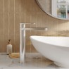 Binsey Chrome High-Rise Mono Basin Mixer Tap - Insitu