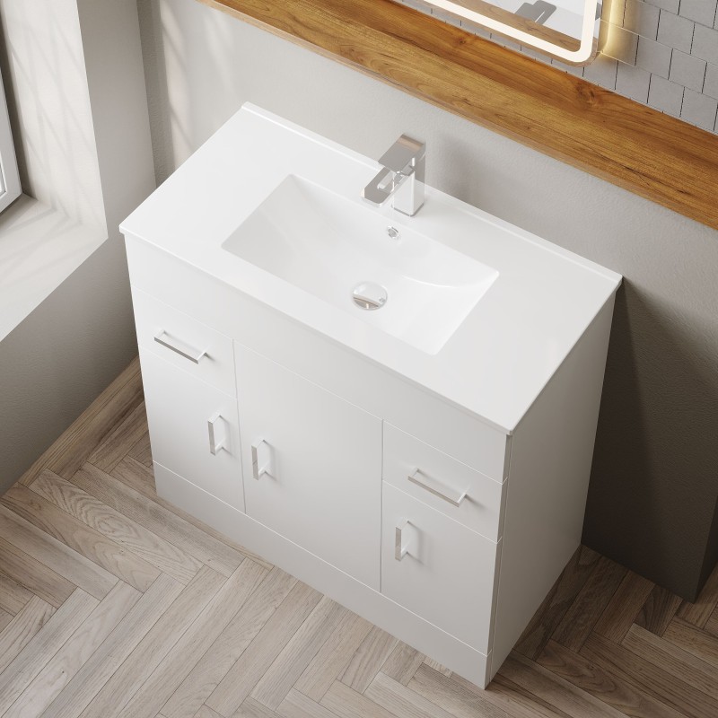 Eden 800mm Freestanding Vanity Units - Insitu