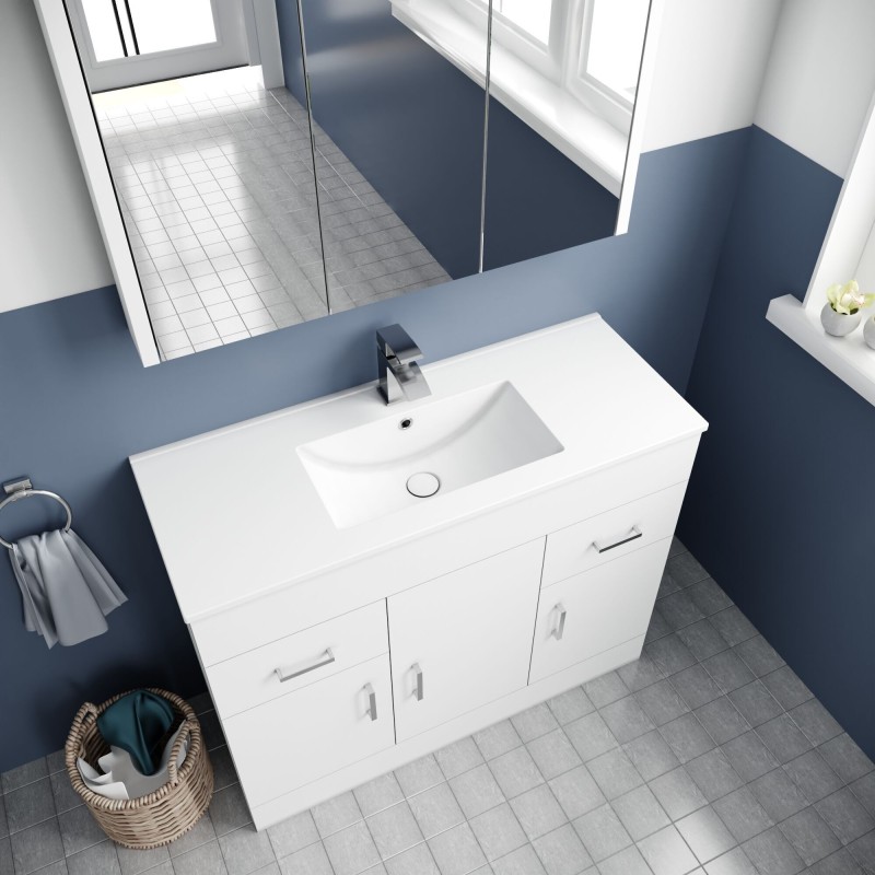 Eden 1000mm Freestanding Vanity Units - Insitu